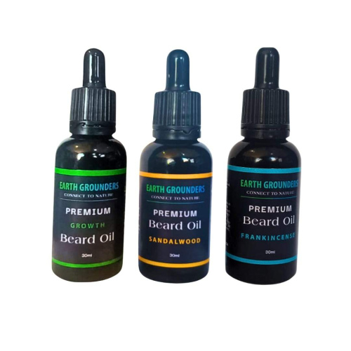 Earth Grounders Beard Oil Trio – The Complete Fragrance & Care Collection