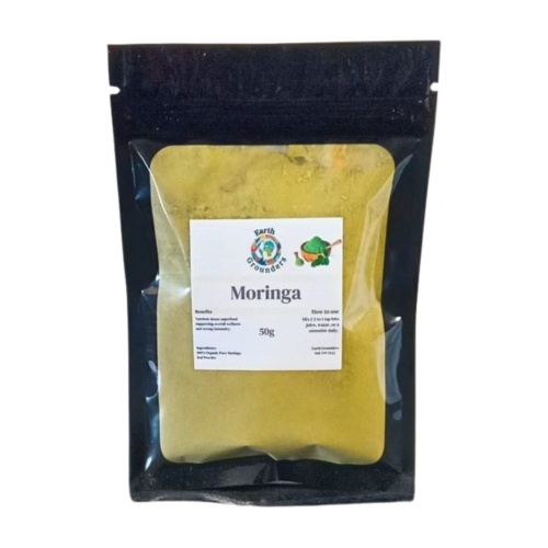 Earth Grounders Organic Moringa Powder (50g) – Pure Green Superfood