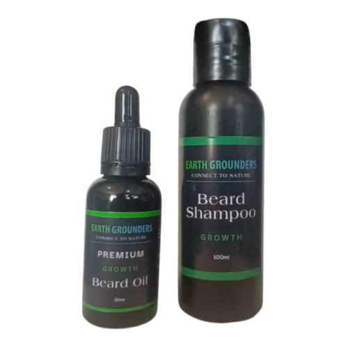 Earth Grounders Peppermint & Rosemary Beard Duo – Oil & Shampoo Set