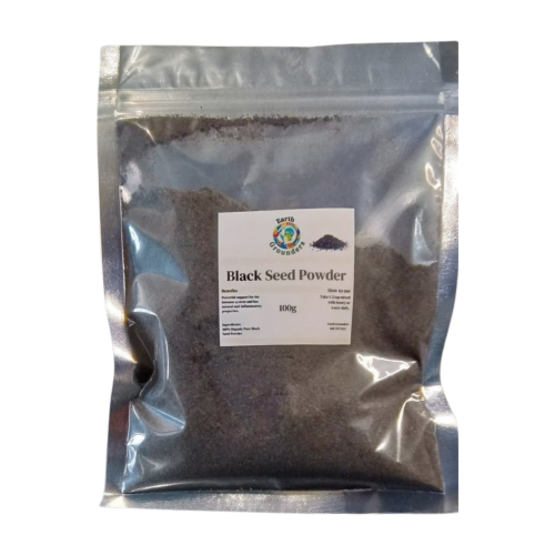 Earth Grounders Organic Black Seed Powder (50g) – Immune & Digestive Power