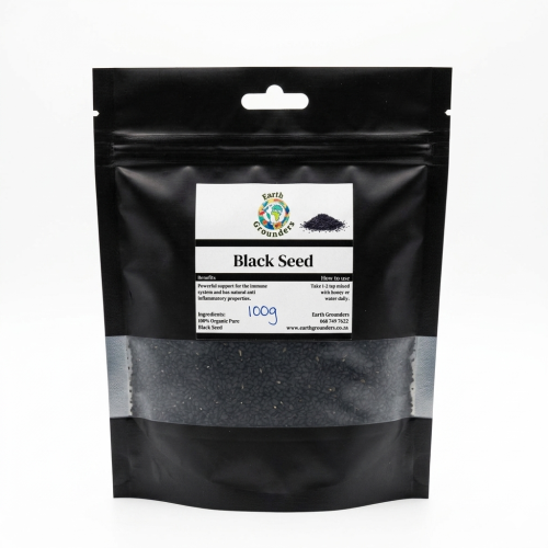 Earth Grounders Organic Black Seed (100g) – Pure Nigella Sativa for Immune Support & Vitality