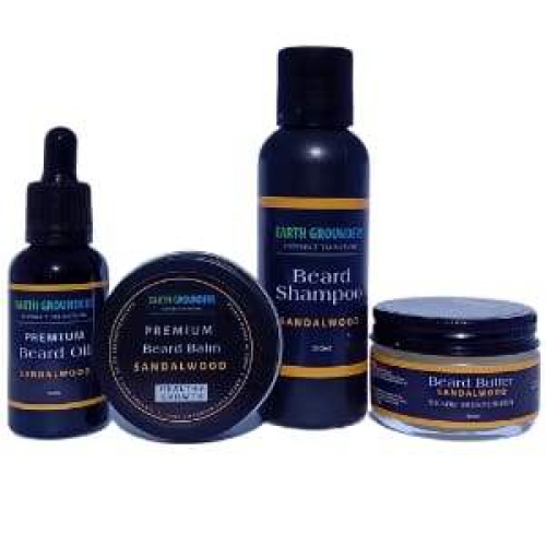 Earth Grounders Sandalwood Beard Kit – The Complete Grooming Routine