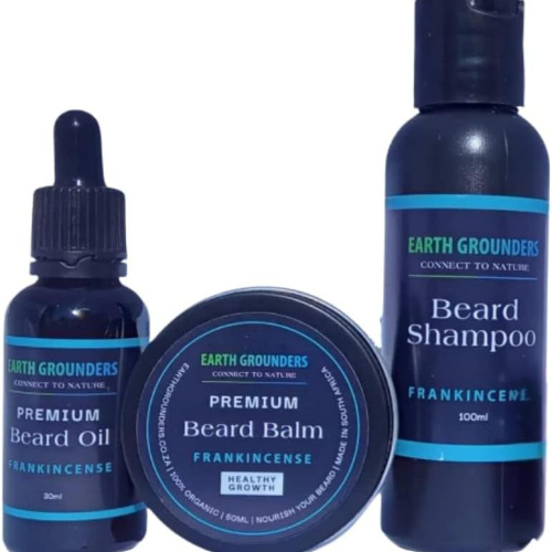 Earth Grounders Frankincense Beard Trio – Cleanse, Treat & Style